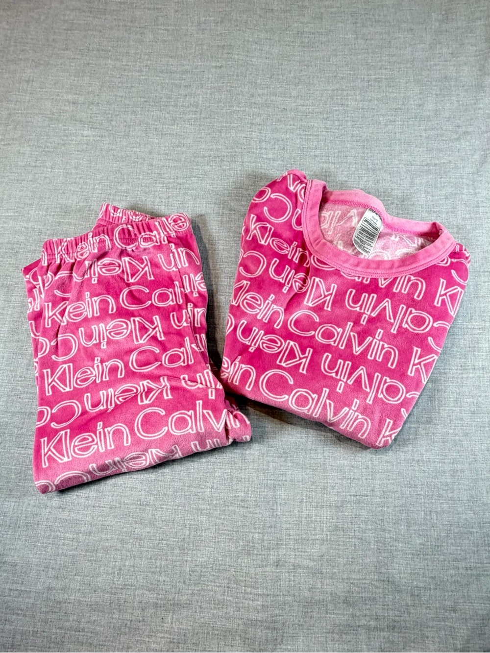 Calvin Klein Kids Pink Logo Pajama Set
